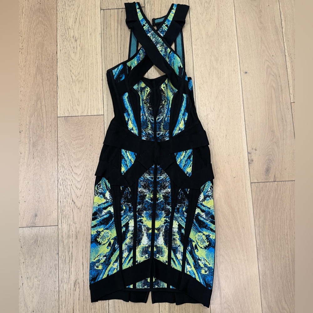 Herve Leger Multicolor Bandage Dress - Size Small